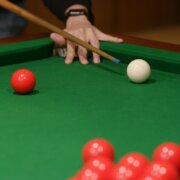 Play snooker ball on table